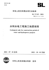SLT 313-2021 水利水电工程施工地质规程.png SLT 313-2021 水利水电工程施工地质规程.png