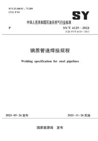 SYT 4125-2023 钢质管道焊接规程.png