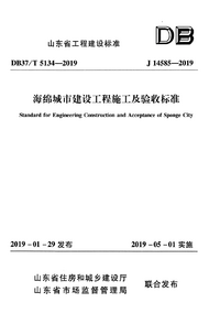 DB37T 5134-2019 山东省海绵城市建设工程施工及验收标准.png