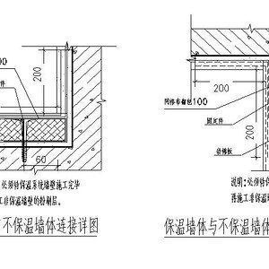 岩棉外墙保温系统保温墙体与不保温墙体连接详图.JPG